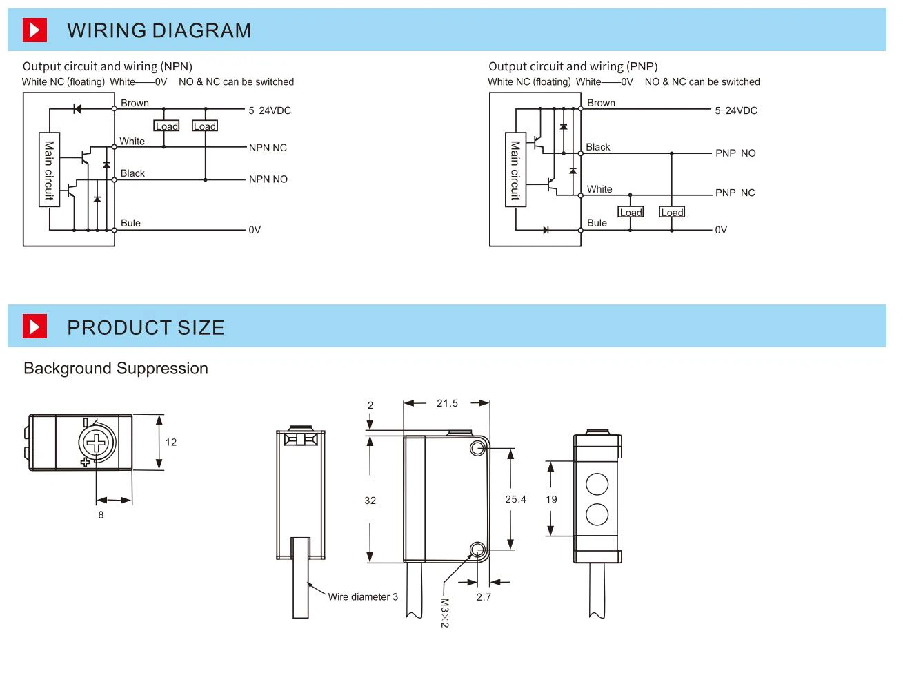 Background Suppression Photoelectric Sensor-3 Background Suppression Photoelectric Sensor-3